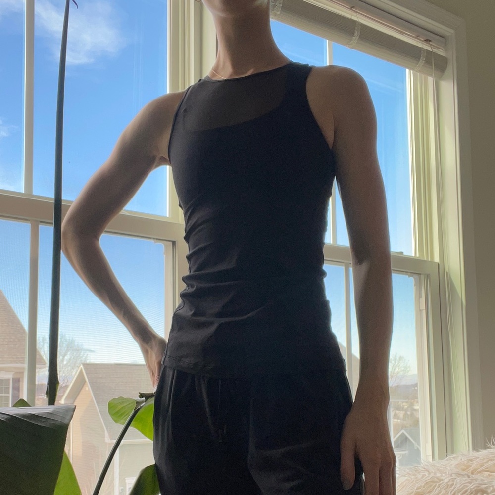 Lululemon Mesh Front Racerback with Crisscross Straps Tank